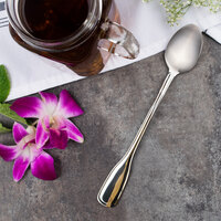 Acopa Saxton 7 9/16 inch 18/0 Stainless Steel Heavy Weight Iced Tea Spoon - 12/Case