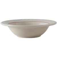 Tuxton YBD-063 Monterey 7 oz. Eggshell China Grapefruit Bowl / Dish with Berry Band   - 36/Case