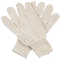 Standard Weight Polyester / Cotton Canvas Work Gloves - Large - Pair - 12/Pack