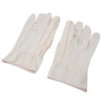 Natural Nap-Out Polyester / Cotton Double Palm Work Gloves - Large - Pair - 12/Pack