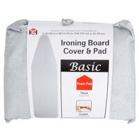 Silver Silicone-Coated Ironing Board Cover with Storage Pocket for 14" x 54" Ironing Boards
