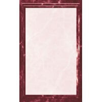 8 1/2 inch x 11 inch Burgundy Menu Paper - Marble Border - 100/Pack