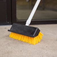 Carlisle 4042100 10 inch Hi-Lo Floor Scrub Brush with Squeegee