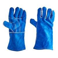 Cordova Men's Blue Select Shoulder Split Leather Welder's Gloves with Cotton Sock Lining - Vendpacked - Large - Pair