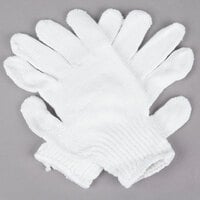 Medium Weight White Polyester Work Gloves - Large - Pair - 12/Pack