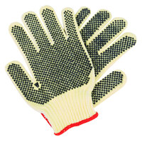 Aramid / Cotton Grip Gloves with Two-Sided PVC Dotted Coating - Large - 12/Pack