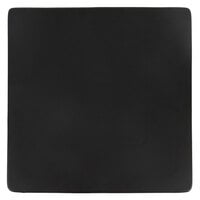 Acopa 12 inch Square Matte Black Stoneware Flat Plate - 6/Case
