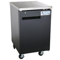 Avantco UBB-1-HC 23 inch Black Solid Door Back Bar Refrigerator