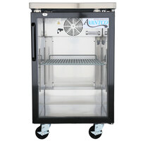 Avantco UBB-1G-HC 23 inch Black Glass Door Back Bar Refrigerator