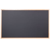 Aarco OC3660NT-B OAK 36 inch x 60 inch Oak Frame Black Chalk Board