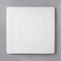 Acopa 12 inch Square Bright White Porcelain Flat Plate - 6/Case