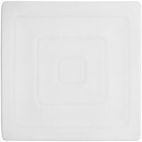 Acopa 12 inch Square Bright White Porcelain Flat Plate - 6/Case
