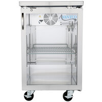 Avantco UBB-1G-HC-S 23 inch Stainless Steel Glass Door Back Bar Refrigerator