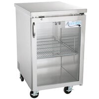 Avantco UBB-1G-HC-S 23" Stainless Steel Glass Door Back Bar Refrigerator