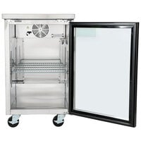 Avantco UBB-1G-HC-S 23 inch Stainless Steel Glass Door Back Bar Refrigerator