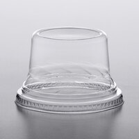 Choice 5-12 oz. Clear Plastic Tall Dome Lid, No Hole - 50/Pack