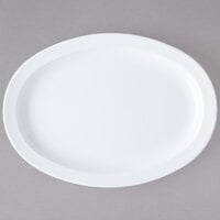 Carlisle KL12602 Kingline 13 1/2" x 9 3/4" x 1 3/16" White Oval Platter - 12/Case