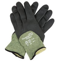 Cordova Power-Cor Kevlar® / Steel / Synthetic Fiber Cut Resistant Gloves with Black Foam Nitrile Palm Coating - Pair