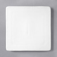 Acopa 6 inch Square Bright White Porcelain Flat Plate - 12/Case