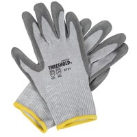 Threshold Gray HPPE / Steel / Glass Fiber Cut Resistant Gloves with Gray Polyurethane Palm Coating - Large - Pair