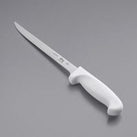Choice 8" Narrow Semi-Stiff Fillet Knife with White Handle