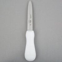 Choice 4 inch Galveston Style Oyster Knife with White Handle