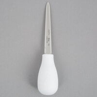 Choice 4 inch Boston Style Oyster Knife with White Round Handle