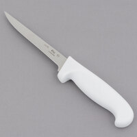Choice 6" Narrow Stiff Boning Knife with White Handles