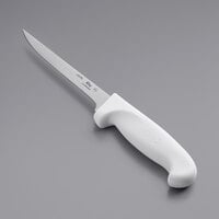 Choice 6" Narrow Stiff Boning Knife with White Handles