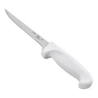 Choice 6" Narrow Stiff Boning Knife with White Handles