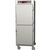 Metro C569-SDS-LPDC C5 6 Series Full Height Reach-In Pass-Through Heated Holding Cabinet - Solid / Clear Dutch Doors