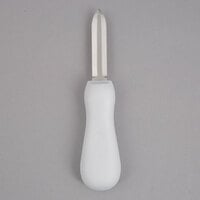 Choice 2 3/4 inch New Haven Style Oyster Knife with White Handle