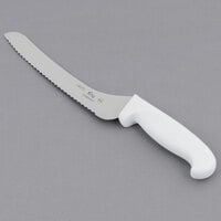 Choice 9" Offset Serrated Edge Bread Knife with White Handle