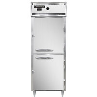 Continental DL1WE-SS-HD 29 inch Extra-Wide Half Solid Door Reach-In Heated Holding Cabinet - 1500W