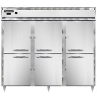 Continental DL3WE-HD 86 inch Extra-Wide Half Solid Door Reach-In Heated Holding Cabinet - 3000W