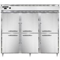 Continental DL3WE-SS-HD 86" Extra-Wide Half Solid Door Reach-In Heated Holding Cabinet - 3000W