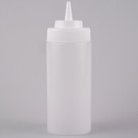 Choice 16 oz. Clear Wide Mouth Squeeze Bottle   - 6/Pack
