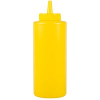 Choice 12 oz. Yellow Squeeze Bottle   - 6/Pack