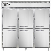 Continental DL3W-HD 78 inch Half Solid Door Reach-In Heated Holding Cabinet - 3000W