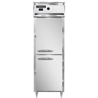 Continental DL1W-SS-HD 26 inch Half Solid Door Reach-In Heated Holding Cabinet - 1500W