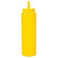 Choice 8 oz. Yellow Squeeze Bottle   - 6/Pack
