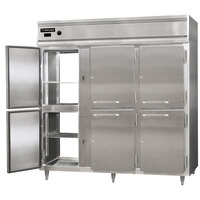 Continental DL3W-SS-PT-HD 78" Half Solid Door Pass-Through Heated Holding Cabinet - 3000W
