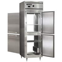 Continental DL1W-SS-PT-HD 26 inch Half Solid Door Pass-Through Heated Holding Cabinet - 1500W