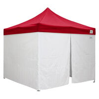 Caravan Canopy 21003205030 Classic 10' x 10' Red Heavy-Duty Commercial Grade Instant Canopy Deluxe Kit with Side Walls