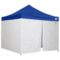 Caravan Canopy 21003505020 Alumashade Bigfoot 10' x 10' Blue Light-Duty Commercial Grade Instant Canopy Deluxe Kit with Side Walls