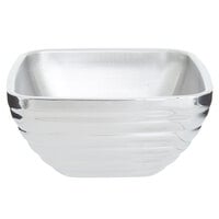 Vollrath 47619 24 oz. Stainless Steel Double Wall Square Beehive Serving Bowl