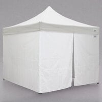 Caravan Canopy 21003106010 Aluma 10' x 10' White Heavy-Duty Commercial Grade Instant Canopy Deluxe Kit with Side Walls