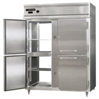 Continental DL2WE-SA-PT-HD 57 inch Extra-Wide Half Solid Door Pass-Through Heated Holding Cabinet - 2250W
