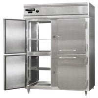 Continental DL2WE-SA-PT-HD 57" Extra-Wide Half Solid Door Pass-Through Heated Holding Cabinet - 2250W