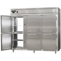 Continental DL3WE-SA-PT-HD 86" Extra-Wide Half Solid Door Pass-Through Heated Holding Cabinet - 3000W